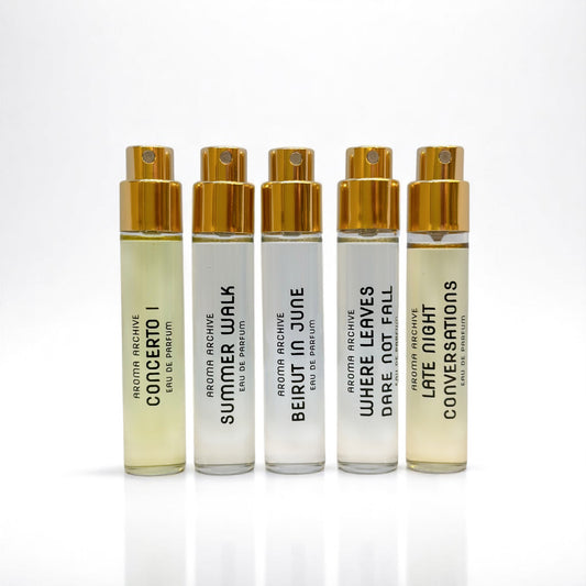 Travel set of 5 x 12 ml